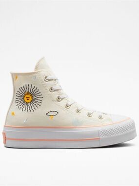 Converse Women's All Star Lift High-Top Platform Sneaker “sun and clouds”